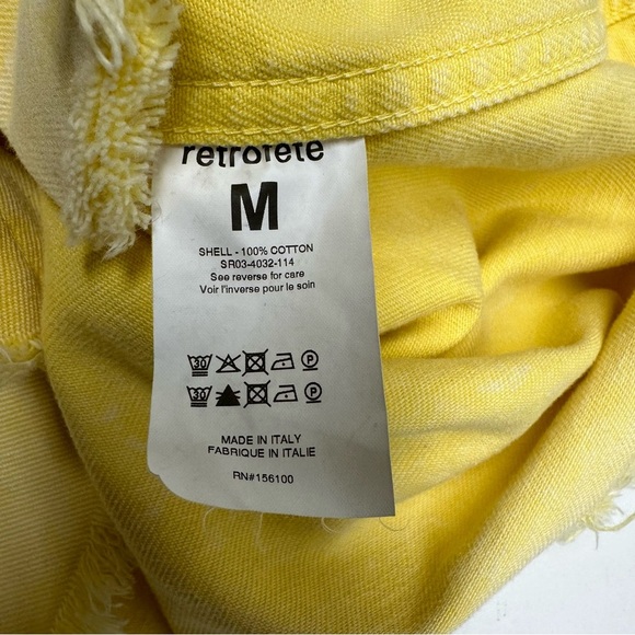 RETROFETE Yellow washed Denim Button-Up Shirt SIZE M NWT - Picture 6 of 10